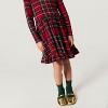 Girls Red Tartan Plaid Ruffled Twirl Dress - Posh Peanut - 2 of 4