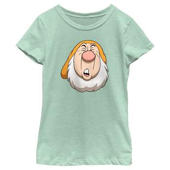 Girl's Snow White and the Seven Dwarves Sneezy's Face T-Shirt