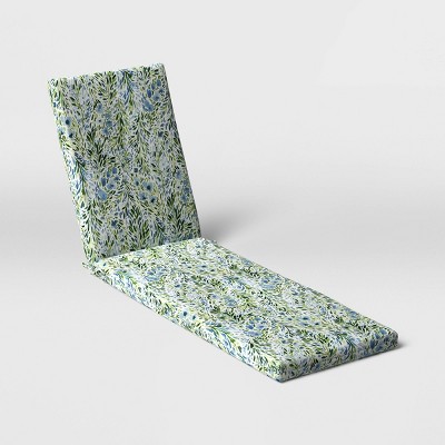 Sammamish Floral Outdoor Chaise Cushion DuraSeason Fabric™ Blue/Green - Threshold™