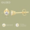 GILDED Lab-Grown Diamond Stud Earrings in 925 Sterling Silver Studs and 14KT Gold Plated Over Sterling Silver - 4 of 4
