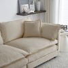 Modular Chenille Upholstered Accent Chair Set of 2,Living Room Comfy Side Chairs with Toss Pillow–The Pop Home - 2 of 4