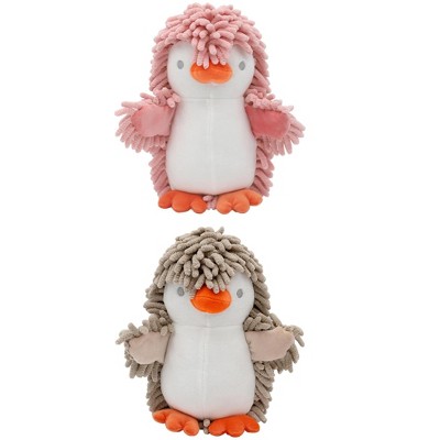 REGALWOVEN 2 Packs Cute Cartoon Animal Chenille Soft Absorbent Decorative Hand Towel 8" x 8"