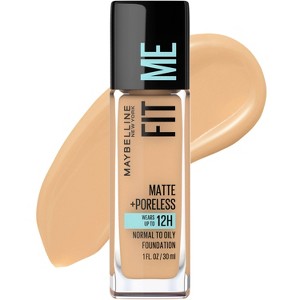 Maybelline Fit Me Matte + Poreless Oil Free Liquid Foundation - 1 fl oz - 1 of 4