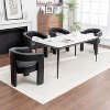 SEYNAR Modern Glam PU Leather Upholstered Dining Chair, Open-Back Accent Chair Set of 4 - 2 of 4