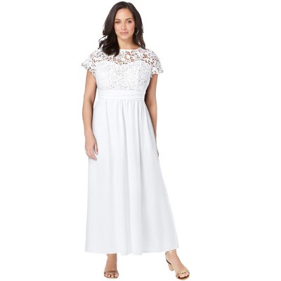 Jessica London Women's Plus Size Lace Maxi Dress