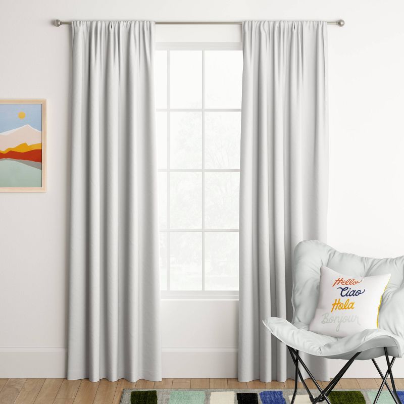 1pc Room Darkening Heathered Window Curtain Panel - Room Essentials™, 3 of 14