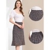 INSPIRE CHIC Women's Print Floral Peasant Elastic Waist A-Line Midi Skirts - 2 of 4