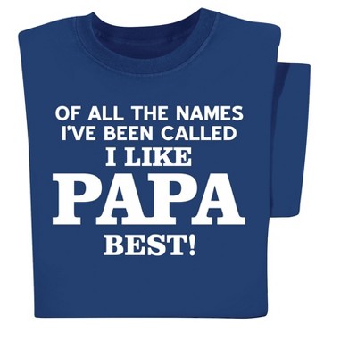 Collections Etc Papa Names T-shirt