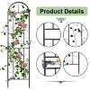 Artloge Set of 2 Tall Metal Garden Trellis Wrought Iron Heavy Duty Climbing Plant Shelf Flower Fence Barrier Edge Border for Outdoor Patio Backyard - 4 of 4