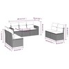 vidaXL 7 Piece Patio Sofa Set with Cushions Black and Cream Poly Rattan - Without Table - 3 of 4