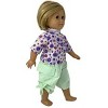 Flowers Shirt And Cargo Pants Compatible with 18 Inch Girl Dolls Like American Girl and Our Generation Dolls - 4 of 4