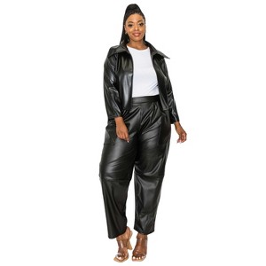 L I V D Women's Ryder Crop Vegan Leather Jacket - 1 of 3