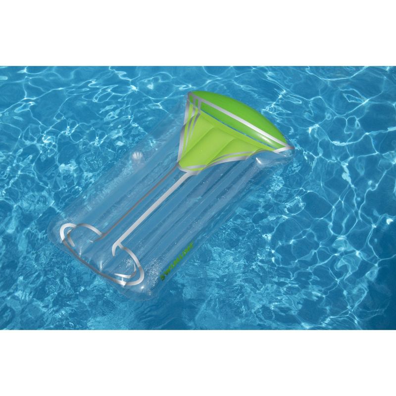 Swimline 5.5’ Inflatable Transparent 1-Person Swimming Pool Float - Green/Clear, 2 of 5