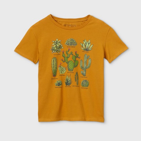 Women S Cactus Short Sleeve Graphic T Shirt Juniors Gold Target