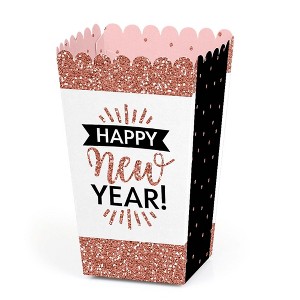 Big Dot of Happiness Rose Gold Happy New Year - New Year's Eve Party Favor Popcorn Treat Boxes - Set of 12 - 1 of 4
