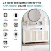 2-Drawer 2-Door Sideboard Cabinet with LED Lights & Power Outlet - Iron & MDF Storage Console Table with Adjustable Shelves, for Dining Room - 3 of 4