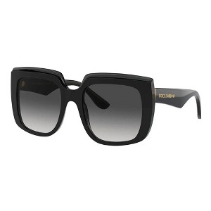 Dolce & Gabbana DG 4414 501/8G Womens Square Sunglasses Black on Transparent 54mm - 1 of 3