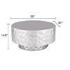 CT-90-30-30 Modern Style Coffee Table made with Metal in Silver - 2 of 4