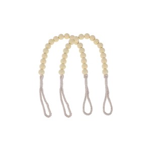 Unique Bargains Wooden Bead Curtain Polyester Wood Lake 2 Pcs - 1 of 4