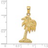 Black Bow Jewelry 14k Yellow Gold Solid Textured Palm Tree Pendant - 4 of 4