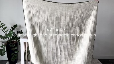 Pressed Petals Organic Cotton Muslin Kids Quilt Blanket