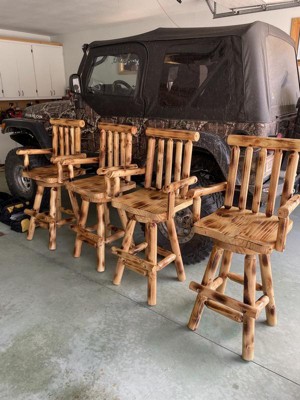 Log cabin style bar stools sale