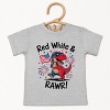 The Juniper Shop Red, White and Rawr Toddler Short Sleeve Tee - 2 of 4
