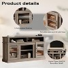 SAINTCY Farmhouse TV Stand and Entertainment Center for Televisions up to 65 Inchs, with Acrylic Glass Doors and Storage Cabinets 58 Inch - 3 of 4