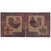 Essential Decor & Beyond 2pcs French Square Burlap Wall Covering with Rooster Design 31.5" - 4 of 4