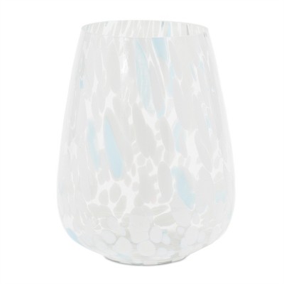 Painted Glass Candle Holder Vase