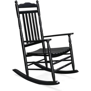 VINGLI Wooden Rocking Chair Outdoor, Patio Rockers with High Back - 1 of 4
