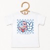The Juniper Shop SmileyWorld Patriotic Checkered Peace Toddler Short Sleeve Tee - 2 of 4