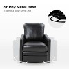 Hugo  Fall  Transitional  Wooden Upholstered Swivel Chair with metal base  for Bedroom and Living Room Deal of the day | ARTFUL LIVING DESIGN - 4 of 4