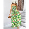 LA LEELA Women's Tube Dress Flowy Top Maxi One Size Pearl Tropical - 2 of 4