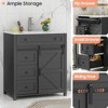 Bathroom Vanity, Vintage Vanity Cabinet with Ceramic Sink, Faucet & Drain - 4 of 4