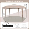 Costway 13 x 11.5 FT Hexagonal Gazebo Shelter with 3 Adjustable Height Carrying Bag - 3 of 4