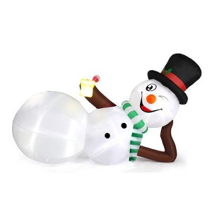 Karl Home 9.8 FT Lighted Christmas Inflatable Lying Snowman Outdoor Decoration - 1 of 4