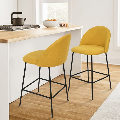 Yellow counter outlet chairs