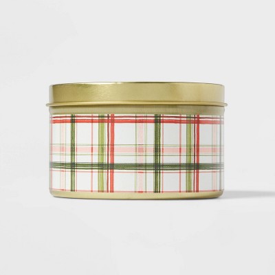 5oz Tin Candle Apple Cinnamon Joy Red - Threshold™