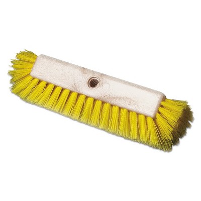 Boardwalk BWK3410 Dual-Surface Plastic Fill 10 in. Scrub Brush- Yellow