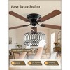 Arceso 56in Farmhouse Ceiling Fan with Light and Remote Control, Low Profile Fandeliers with Reversible 6-Speed for Indoor, Walnut - 2 of 4