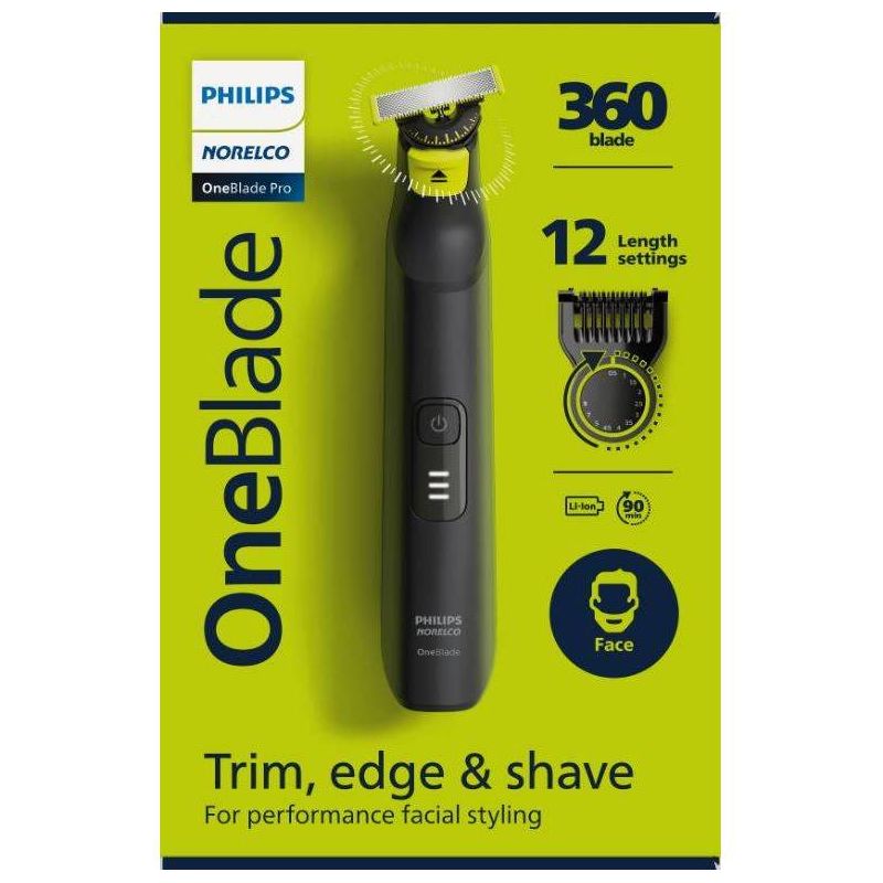 Philips Norelco OneBlade 360 Mid-Pro Rechargeable Men&#39;s Electric Shaver and Trimmer - QP6531/70, 3 of 16