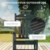 2PCs Outdoor Rocking Chair with Armrests, Fade-Resistant Waterproof HDPE for Indoor & Outdoor - 4 of 4