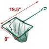 Unique Bargains Aquarium Pond Spiral Handle Rectangle Frame Fish Landing Net Green 8" Wide - 2 of 3