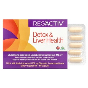 REG'ACTIV Detox & Liver Health, 60 Capsules, with Glutathione-producing Lactobacillus fermentum ME-3 - 1 of 4