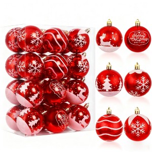 Joyfy 36ct Shatterproof Home Party Decorative Christmas Tree Hanging Ball Ornaments 2.36inch - 1 of 4