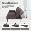 AndMakers 66.1 in. Faux Leather Twin Size Sofa Bed - 4 of 4