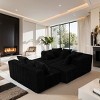 4-Seater Modular U-Shaped Sectional Sofa Striped Corduroy Chaise Lounge with Reversible Sofa for Living Room or Bedroom Couch-The Pop Home - 2 of 4