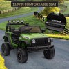12V Kids Ride On Truck, Battery Powered Toy Car w/ Remote Control, Electric Vehicle Truck with High/Low Speeds, LED Light, Music for Boys Girls 3-8 - 3 of 4