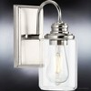 Urban Ambiance Luxury Vintage Wall Sconce 9.875''H x 4.5''W,  Brushed Nickel Finish,  Hedland Collection, UHP4060 - 4 of 4